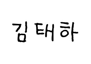 KPOP idol MOMOLAND  태하 (Kim Tae-ha, Taeha) Printable Hangul name fan sign, fanboard resources for concert Normal