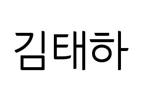 KPOP idol MOMOLAND  태하 (Kim Tae-ha, Taeha) Printable Hangul name fan sign, fanboard resources for light sticks Normal