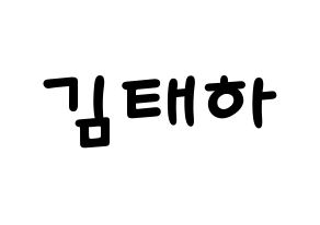 KPOP idol MOMOLAND  태하 (Kim Tae-ha, Taeha) Printable Hangul name fan sign, fanboard resources for light sticks Normal