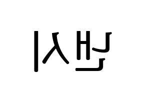 KPOP idol MOMOLAND  낸시 (Lee Seung-li, Nancy) Printable Hangul name fan sign, fanboard resources for LED Reversed