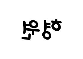 KPOP idol MONSTA X  형원 (Chae Hyung-won, Hyungwon) Printable Hangul name fan sign, fanboard resources for light sticks Reversed