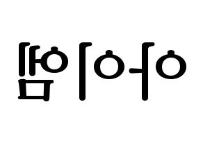 KPOP idol MONSTA X  아이엠 (Im Chang-kyun, I.M) Printable Hangul name fan sign, fanboard resources for LED Reversed
