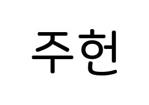 KPOP idol MONSTA X  주헌 (Lee Joo-heon, Jooheon) Printable Hangul name Fansign Fanboard resources for concert Normal