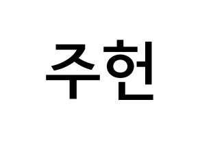 KPOP idol MONSTA X  주헌 (Lee Joo-heon, Jooheon) Printable Hangul name Fansign Fanboard resources for concert Normal