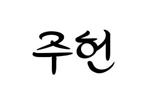 KPOP idol MONSTA X  주헌 (Lee Joo-heon, Jooheon) Printable Hangul name fan sign, fanboard resources for concert Normal