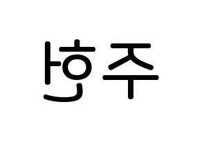 KPOP idol MONSTA X  주헌 (Lee Joo-heon, Jooheon) Printable Hangul name Fansign Fanboard resources for concert Reversed