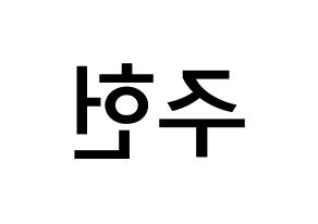 KPOP idol MONSTA X  주헌 (Lee Joo-heon, Jooheon) Printable Hangul name Fansign Fanboard resources for concert Reversed