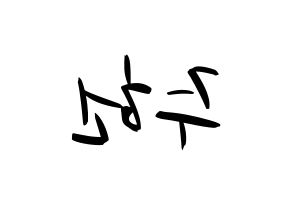 KPOP idol MONSTA X  주헌 (Lee Joo-heon, Jooheon) Printable Hangul name fan sign, fanboard resources for concert Reversed