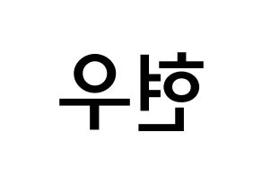 KPOP idol MONSTA X  셔누 (Son Hyun-woo, Shownu) Printable Hangul name Fansign Fanboard resources for concert Reversed