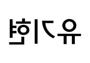 KPOP idol MONSTA X  기현 (Yoo Ki-hyeon, Kihyun) Printable Hangul name Fansign Fanboard resources for concert Reversed