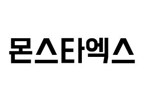 KPOP idol MONSTA X Printable Hangul Fansign concert board resources Normal