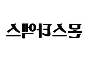 KPOP idol MONSTA X Printable Hangul fan sign, fanboard resources for light sticks Reversed