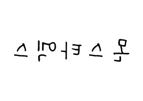 KPOP idol MONSTA X Printable Hangul fan sign, concert board resources for light sticks Reversed