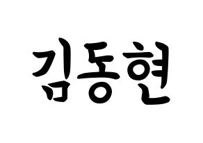 KPOP idol MXM  김동현 (Kim Dong-hyun, Kim Dong-hyun) Printable Hangul name fan sign, fanboard resources for concert Normal