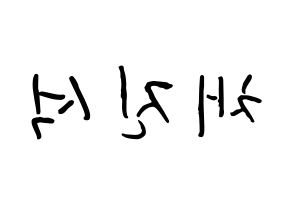 KPOP idol MYNAME  채진 (Chae Jin-seok, Chaejin) Printable Hangul name fan sign, fanboard resources for concert Reversed