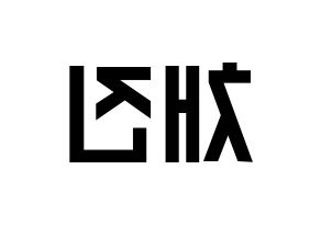 KPOP idol MYNAME  채진 (Chae Jin-seok, Chaejin) Printable Hangul name fan sign, fanboard resources for light sticks Reversed
