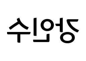 KPOP idol MYNAME  인수 (Kang In-soo, Insoo) Printable Hangul name fan sign, fanboard resources for concert Reversed