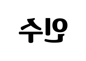 KPOP idol MYNAME  인수 (Kang In-soo, Insoo) Printable Hangul name fan sign, fanboard resources for light sticks Reversed