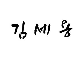 KPOP idol MYNAME  세용 (Kim Se-yong, Seyong) Printable Hangul name fan sign & fan board resources Normal