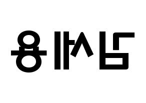 KPOP idol MYNAME  세용 (Kim Se-yong, Seyong) Printable Hangul name fan sign & fan board resources Reversed