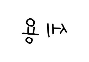 KPOP idol MYNAME  세용 (Kim Se-yong, Seyong) Printable Hangul name fan sign, fanboard resources for concert Reversed