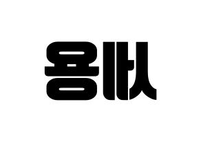 KPOP idol MYNAME  세용 (Kim Se-yong, Seyong) Printable Hangul name fan sign, fanboard resources for light sticks Reversed