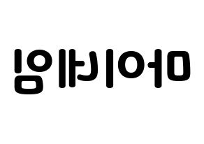 KPOP idol MYNAME Printable Hangul fan sign & concert board resources Reversed