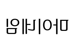 KPOP idol MYNAME Printable Hangul fan sign, fanboard resources for LED Reversed