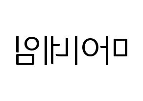 KPOP idol MYNAME Printable Hangul fan sign, fanboard resources for light sticks Reversed