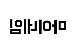 KPOP idol MYNAME Printable Hangul fan sign & fan board resources Reversed
