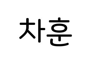KPOP idol N.Flying  차훈 (Cha Hun, Cha Hun) Printable Hangul name Fansign Fanboard resources for concert Normal