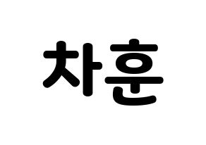 KPOP idol N.Flying  차훈 (Cha Hun, Cha Hun) Printable Hangul name fan sign & fan board resources Normal