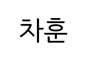 KPOP idol N.Flying  차훈 (Cha Hun, Cha Hun) Printable Hangul name fan sign, fanboard resources for light sticks Normal