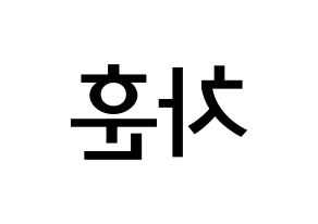 KPOP idol N.Flying  차훈 (Cha Hun, Cha Hun) Printable Hangul name Fansign Fanboard resources for concert Reversed
