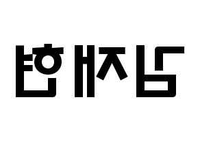KPOP idol N.Flying  김재현 (Kim Jae-hyun, Kim Jae-hyun) Printable Hangul name fan sign & fan board resources Reversed