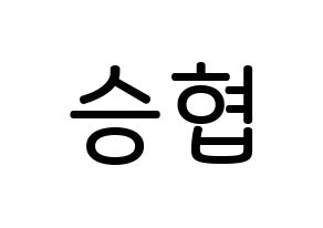 KPOP idol N.Flying  이승협 (Lee Seung-hyub, Lee Seung-hyub) Printable Hangul name Fansign Fanboard resources for concert Normal