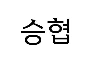 KPOP idol N.Flying  이승협 (Lee Seung-hyub, Lee Seung-hyub) Printable Hangul name fan sign, fanboard resources for LED Normal