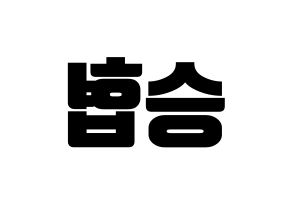 KPOP idol N.Flying  이승협 (Lee Seung-hyub, Lee Seung-hyub) Printable Hangul name fan sign, fanboard resources for light sticks Reversed