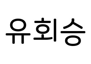 KPOP idol N.Flying  유회승 (Yoo Hwe-seung, Yoo Hwe-seung) Printable Hangul name Fansign Fanboard resources for concert Normal