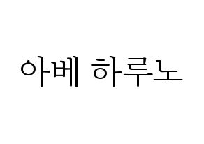 KPOP idol NATURE  하루 (Abe Haruno, Haru) Printable Hangul name fan sign & fan board resources Normal