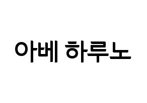 KPOP idol NATURE  하루 (Abe Haruno, Haru) Printable Hangul name fan sign, fanboard resources for concert Normal