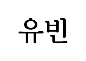 KPOP idol NATURE  채빈 (Choi Yu-bin, Chaebin) Printable Hangul name fan sign, fanboard resources for LED Normal