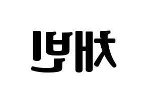 KPOP idol NATURE  채빈 (Choi Yu-bin, Chaebin) Printable Hangul name fan sign, fanboard resources for light sticks Reversed