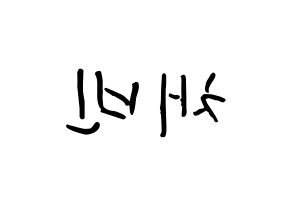 KPOP idol NATURE  채빈 (Choi Yu-bin, Chaebin) Printable Hangul name fan sign, fanboard resources for concert Reversed