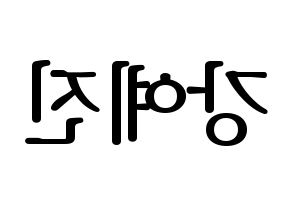 KPOP idol NATURE  로하 (Kang Ye-jin, Loha) Printable Hangul name fan sign, fanboard resources for LED Reversed