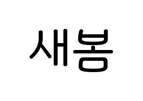 KPOP idol NATURE  새봄 (Kim Sae-bom, Saebom) Printable Hangul name Fansign Fanboard resources for concert Normal