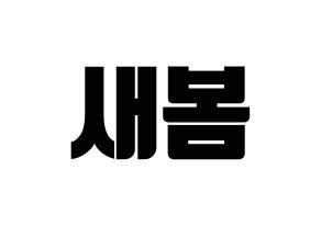 KPOP idol NATURE  새봄 (Kim Sae-bom, Saebom) Printable Hangul name fan sign, fanboard resources for light sticks Normal