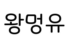 KPOP idol NATURE  오로라 (Wang Meng-yu, Aurora) Printable Hangul name Fansign Fanboard resources for concert Normal