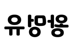 KPOP idol NATURE  오로라 (Wang Meng-yu, Aurora) Printable Hangul name fan sign & fan board resources Reversed