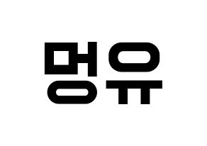 KPOP idol NATURE  오로라 (Wang Meng-yu, Aurora) Printable Hangul name fan sign, fanboard resources for light sticks Normal